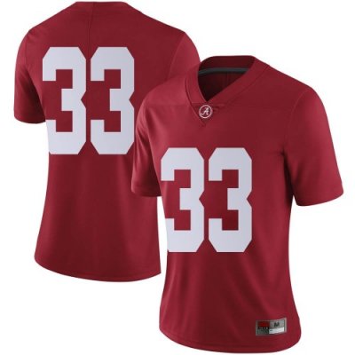 Women's Alabama Crimson Tide #33 Jackson Bratton Crimson Limited NCAA College Football Jersey 2403YQUY3